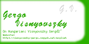gergo visnyovszky business card